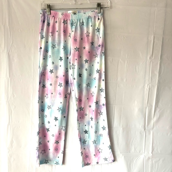 NWOT P.J. Salvage Kids Pink Blue Yellow Star Light Star Bright Pajamas SZ 10 - Picture 5 of 12